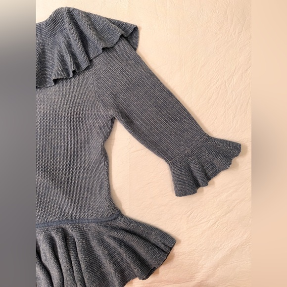 NWT Ralph Lauren Ruffle Cardigan S Ruffle Peplum Hem 3/4 Ruffle Bell Sleeve NWT - Picture 13 of 13